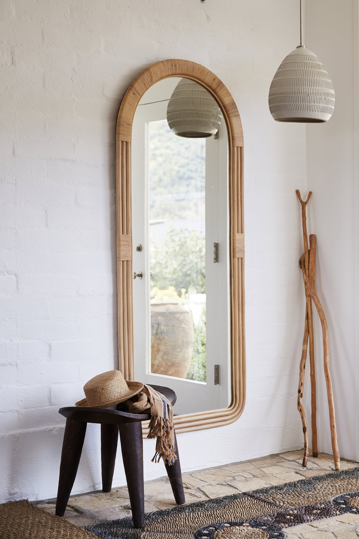 Pelicano Floor Mirror, by Woven, 30" width x 71.75" height x 1.5" depth View 2