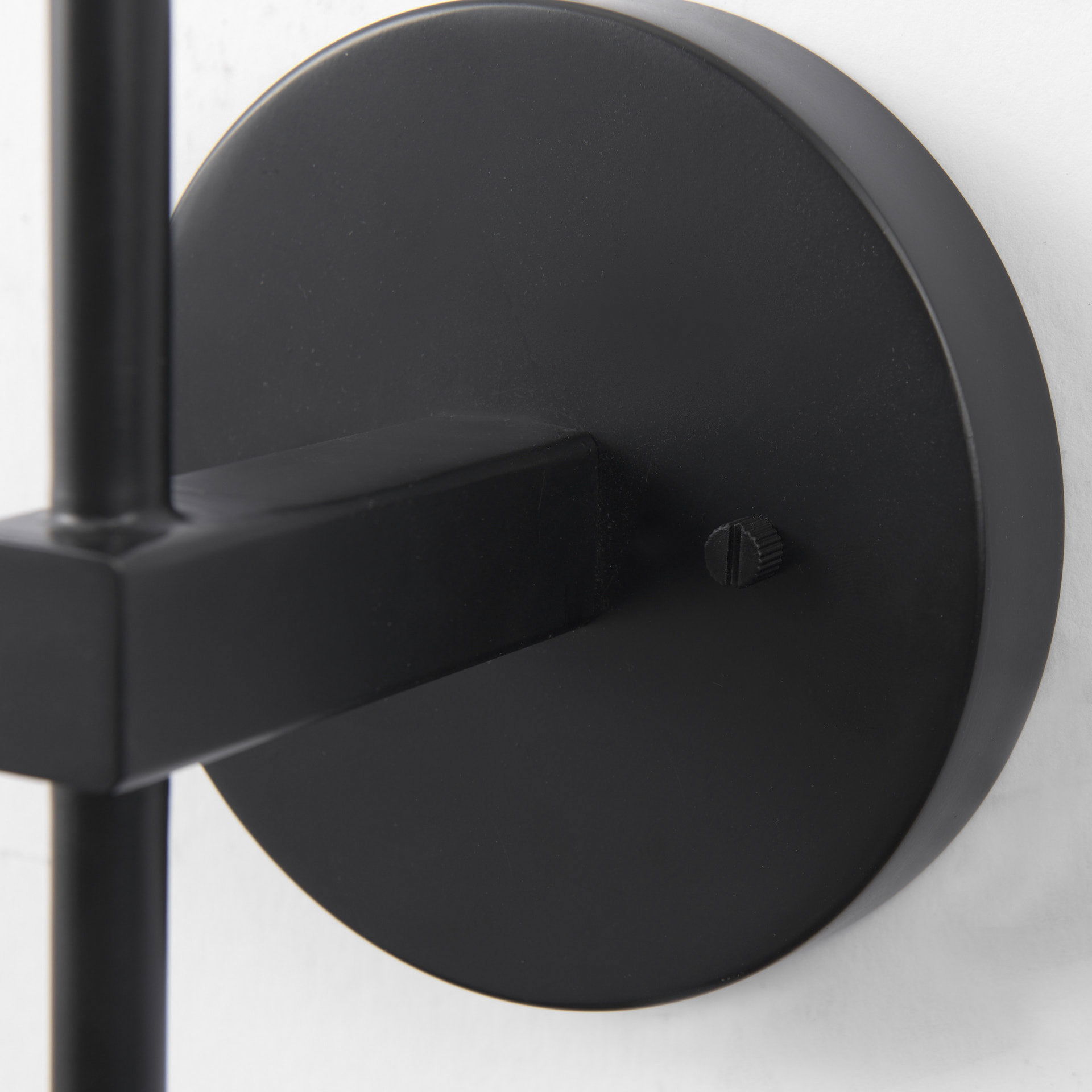 Clyde 6.0L x 8.0W x 37.0H Matte Black with Glass Round Wall Sconce large image 