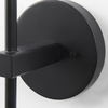 Clyde 6.0L x 8.0W x 37.0H Matte Black with Glass Round Wall Sconce thumbnail 5