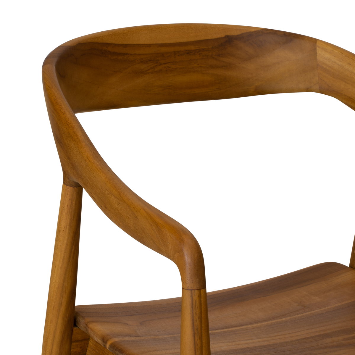 Ingrid Arm Chair in Teak, by Woven, 22" width x 31" height x 23" depth View 7