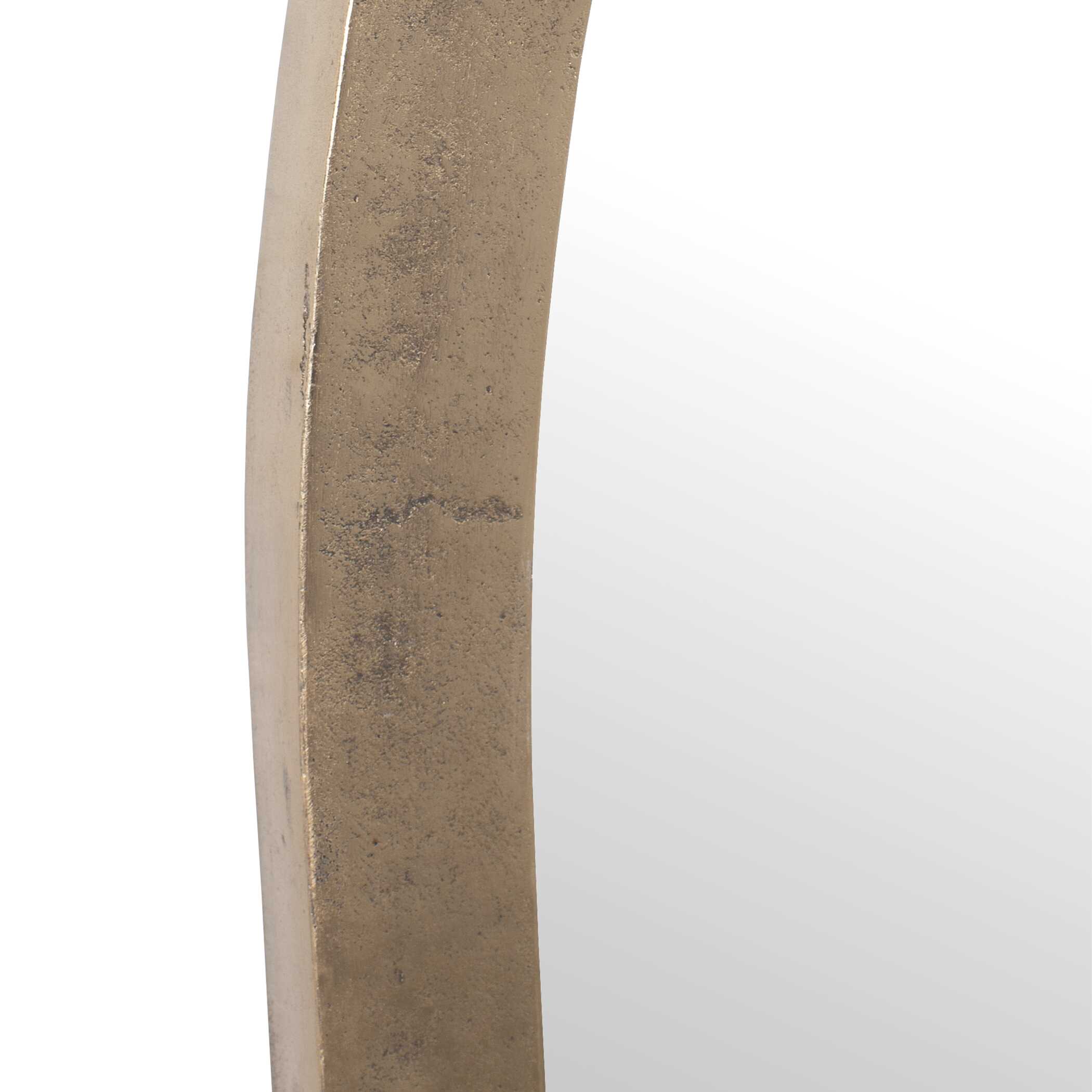 Vestry Antique Brass Arch Mirror large image 