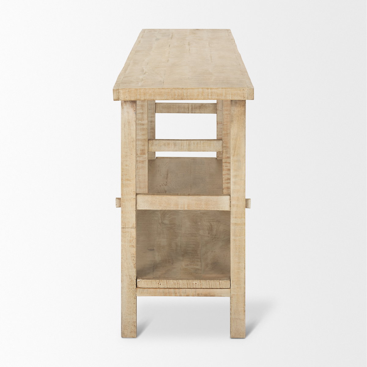 Rosie 76.8' Blonde Wood Console Table, by Mercana, 76.75" length x 16" width x 30" height View 5