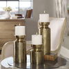 Amina Antique Brass Candleholders Set/3 thumbnail 3