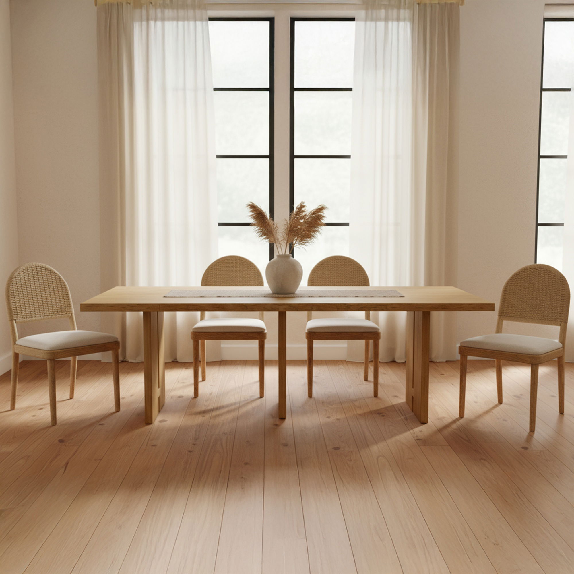 Claire Dining Chair Natural-set Of Two, by Moe's Home, 20.8" width x 35.1" height x 22" depth View 7