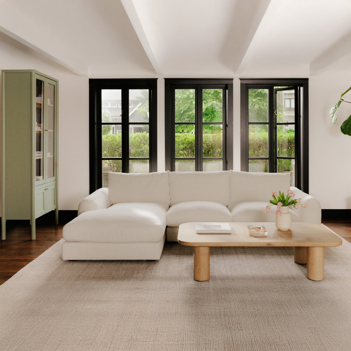 Berga Sectional Left Oat, Sectional Sofa by Moe's Home, 118.25" width x 33" height x 65.5" depth View 8