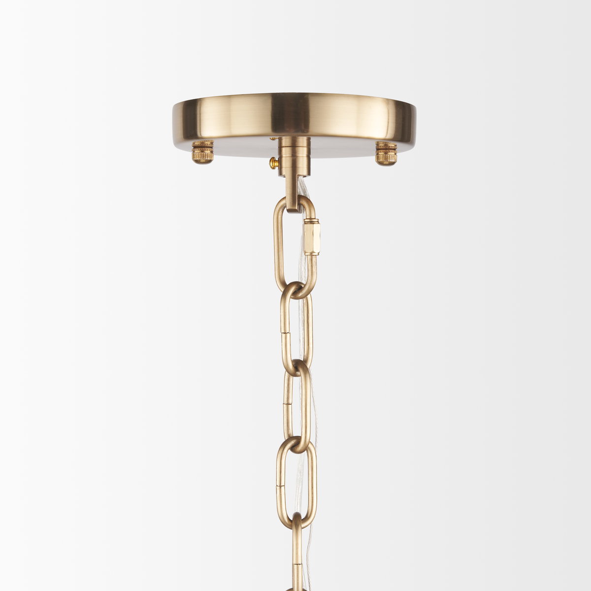 Colleen Antiqued Gold Metal 4-Light Chandelier, by Mercana, 23.62" length x 23.62" width x 29.92" height View 4