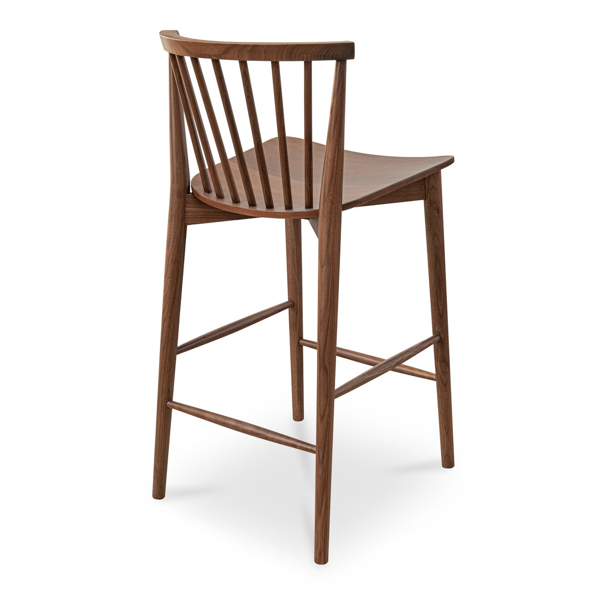 Marley Counter Stool Walnut, Counter & Bar Stool by Moe's Home, 18" width x 37" height x 20" depth View 3