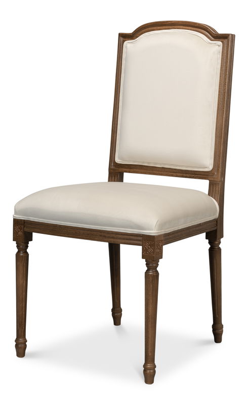 Louis Xvi Squared Side Chair,Driftwood