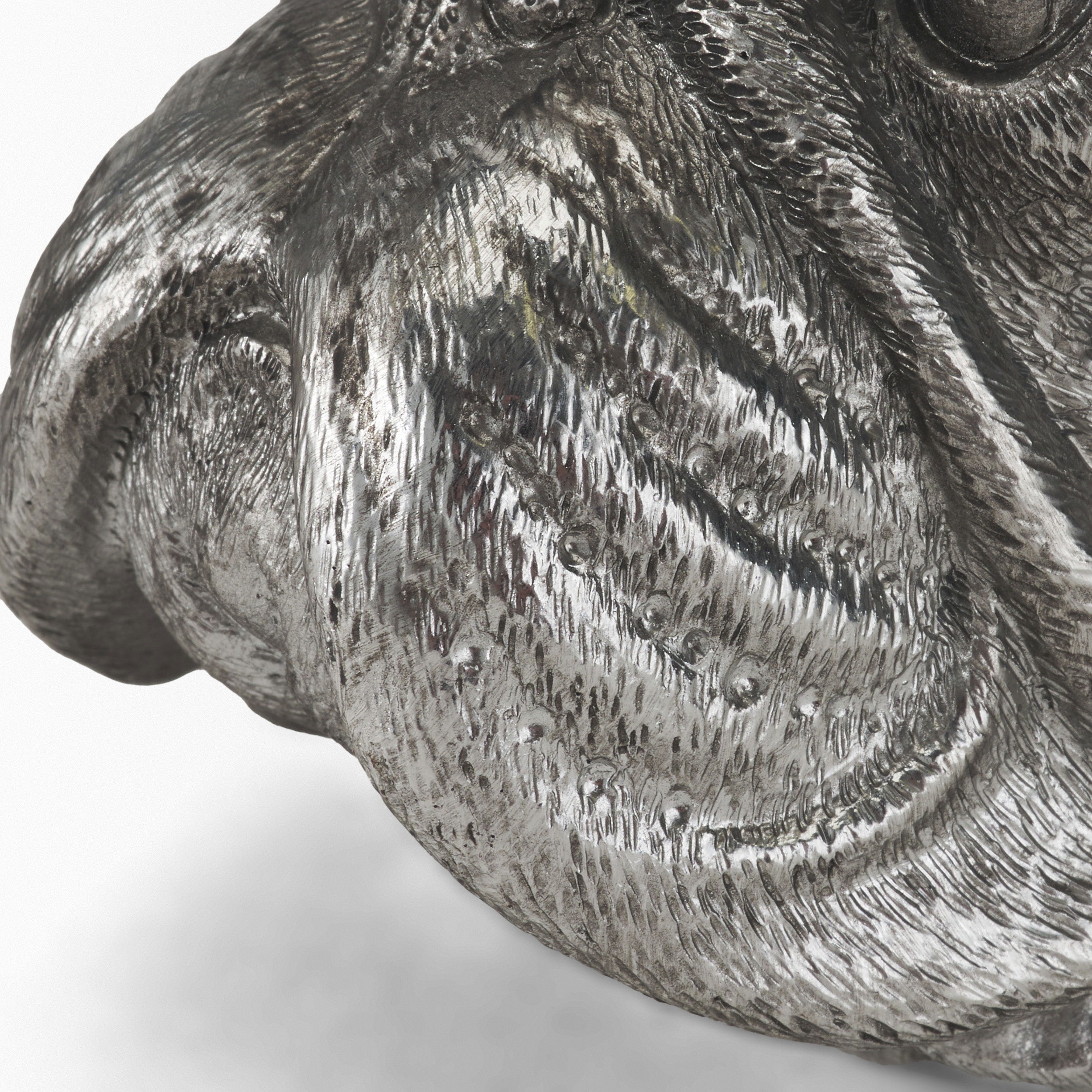 Bruno (Set of 2) 5L x 5W Silver American Bulldog Bookends, by Mercana, 4.84" length x 4.72" width x 5.51" height View 11