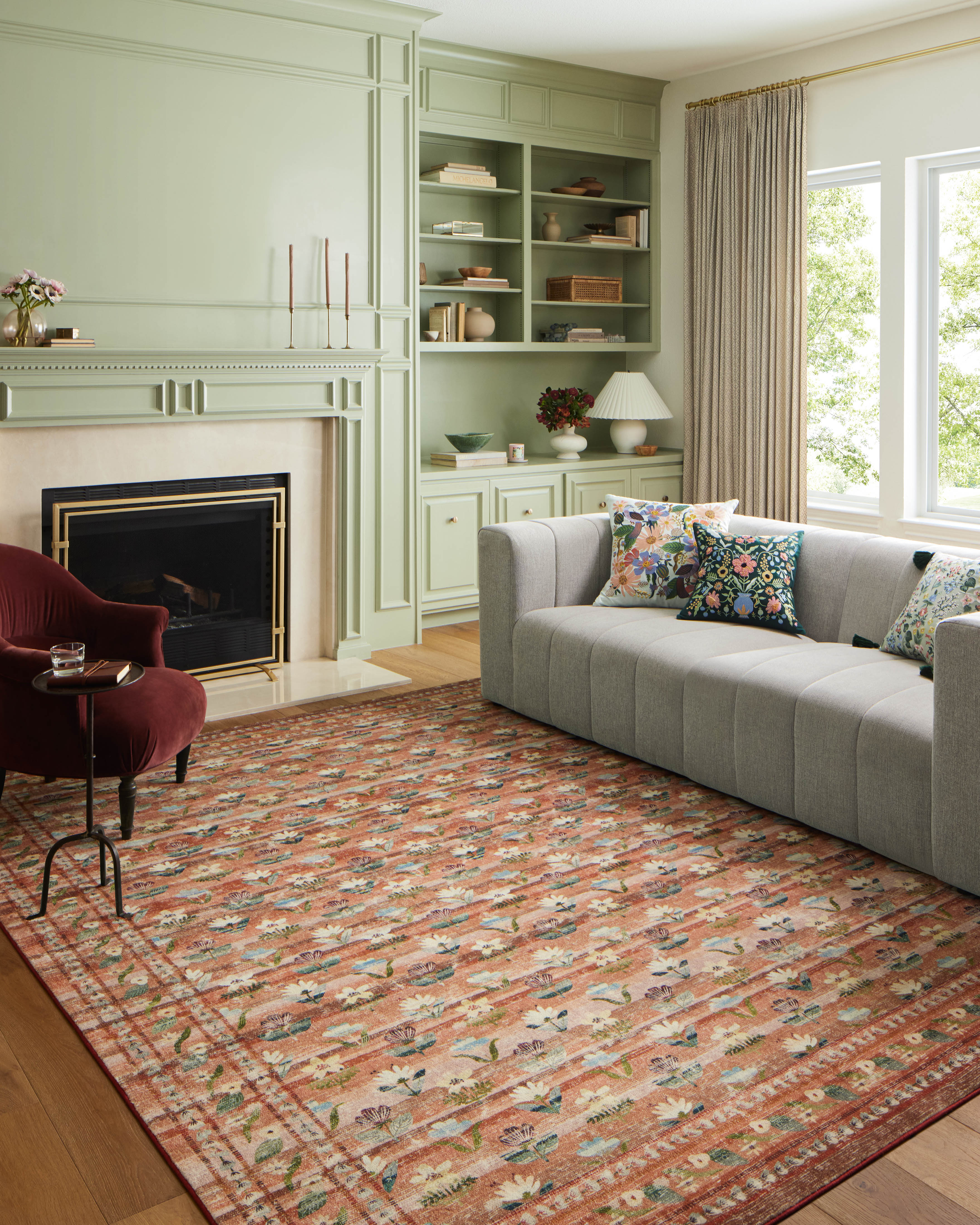 Rifle Paper Co. x Loloi Courtyard Rug large image 