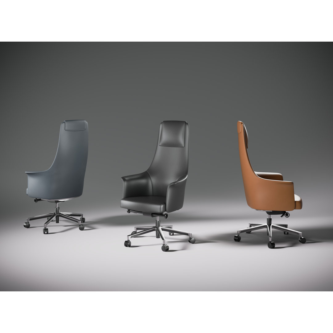 Bolo Swivel Executive Chair, Office Chair by BDI, 28" width x 49" height x 26" depth View 3