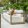 Remsen Outdoor Gray Sofa, Outdoor Sofa by Uttermost, 8'11" width x 2'8" height x 2'11.25" depth thumbnail 2