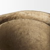 Sonam Set of 2 Beige Paper Mache Spiked Bowls, Decorative Bowl by Mercana, 18" length x 18" width x 8" height thumbnail 8