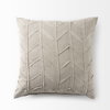 Ivivva 20x20 Beige Fabric Textured Pillow Cover, Decorative Pillow by Mercana, 20" length x 20" width x 0.2" height thumbnail 9