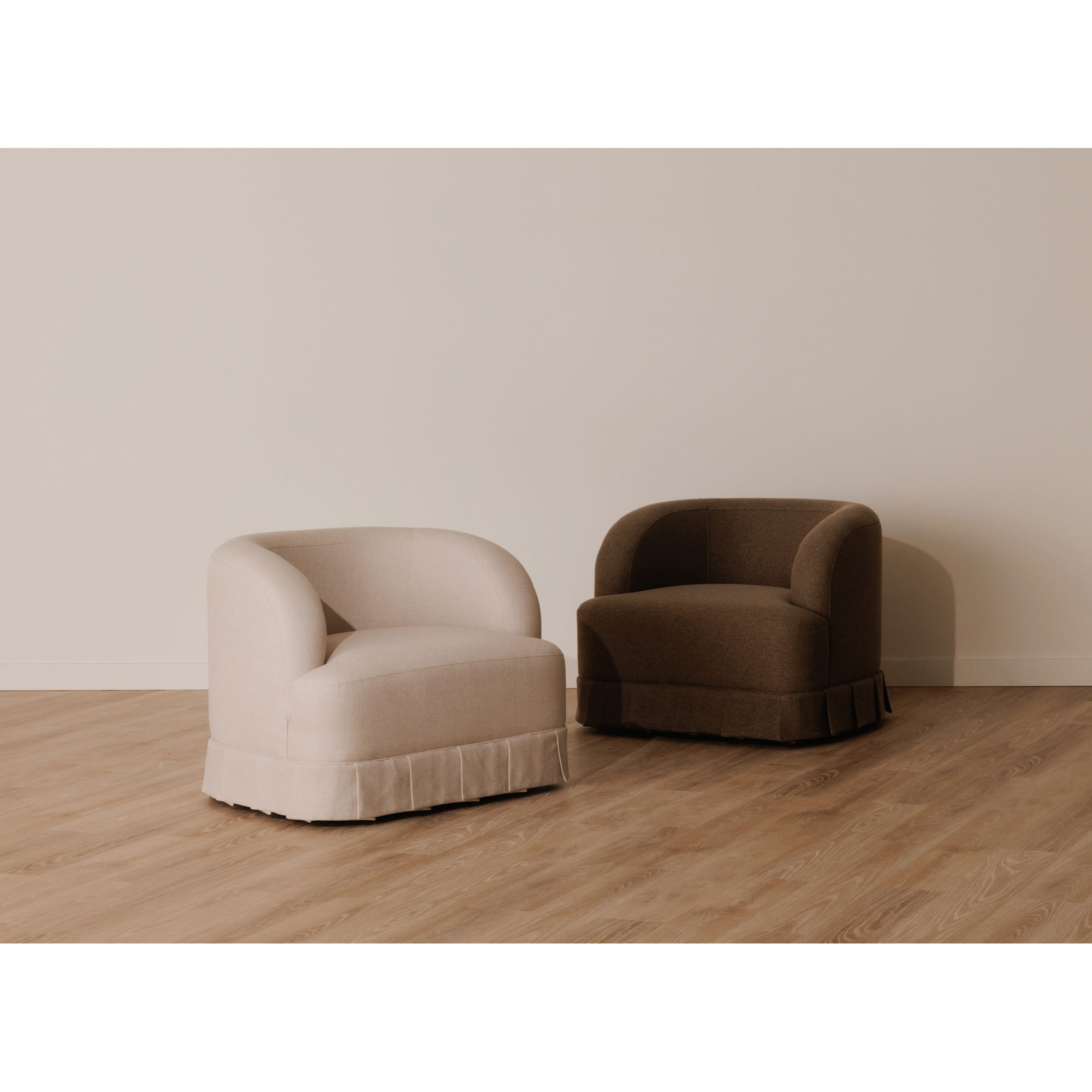 Maren Swivel Chair Beige large image 