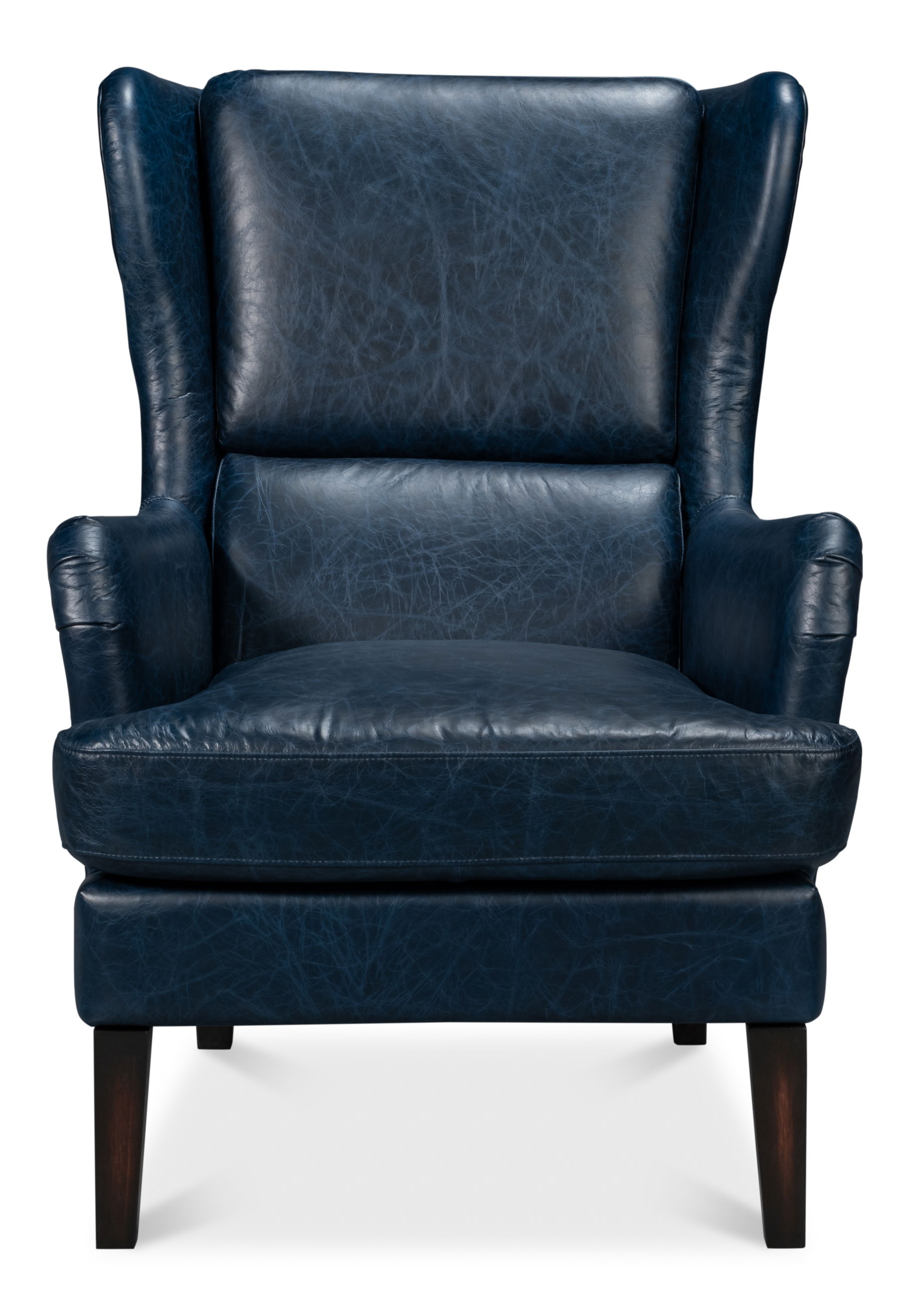 Elite Wing Lounge Chair, Chateau Blue, Seating by Sarreid, 28" length x 36" width x 40" height View 2