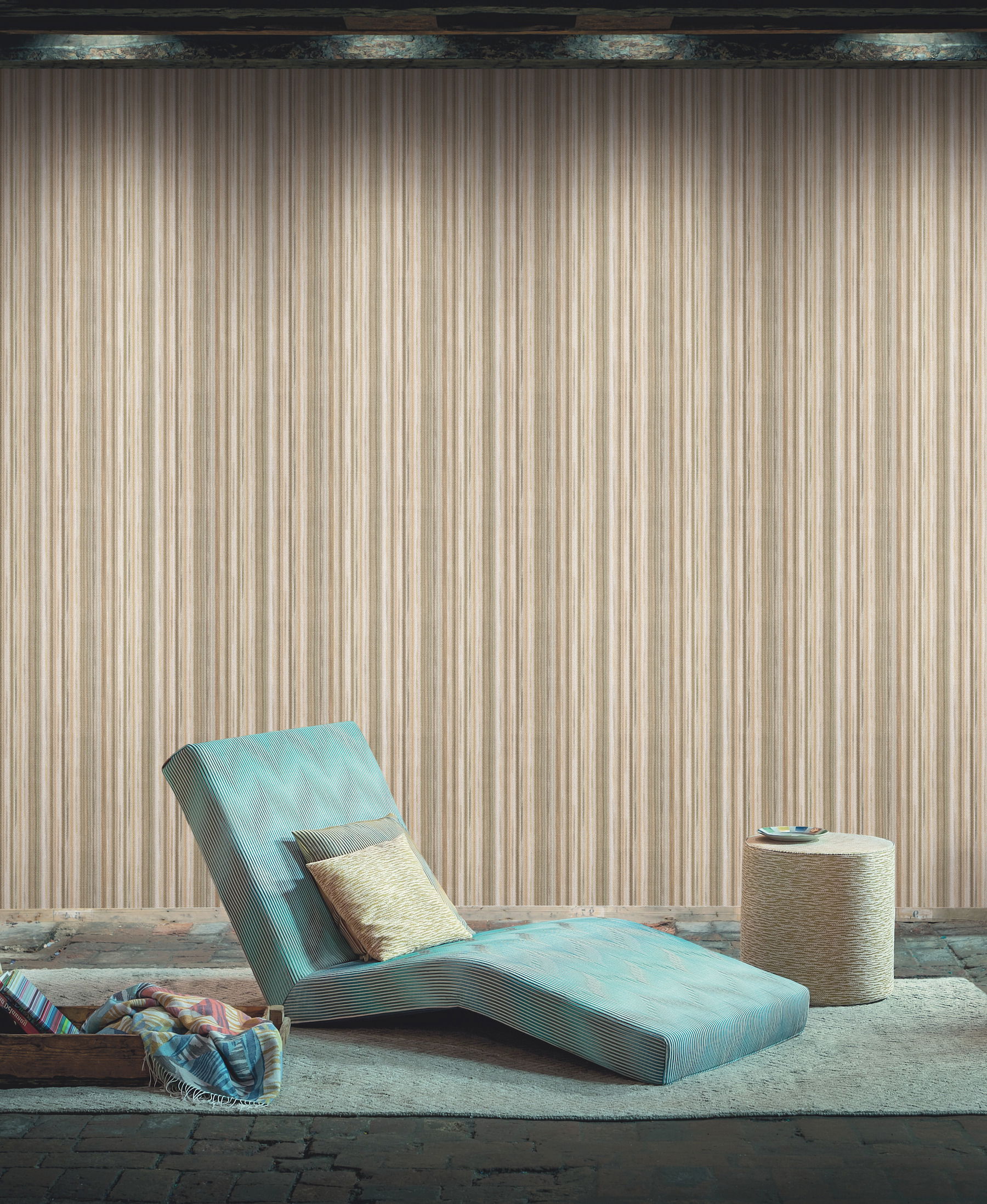 Striped Sunset Brown Wallpaper large image 