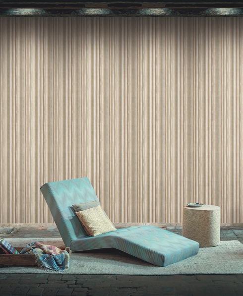 Striped Sunset Brown Wallpaper