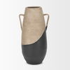 Tully Textured Matte Brown with Matte Black Ceramic Floor Vase thumbnail 3