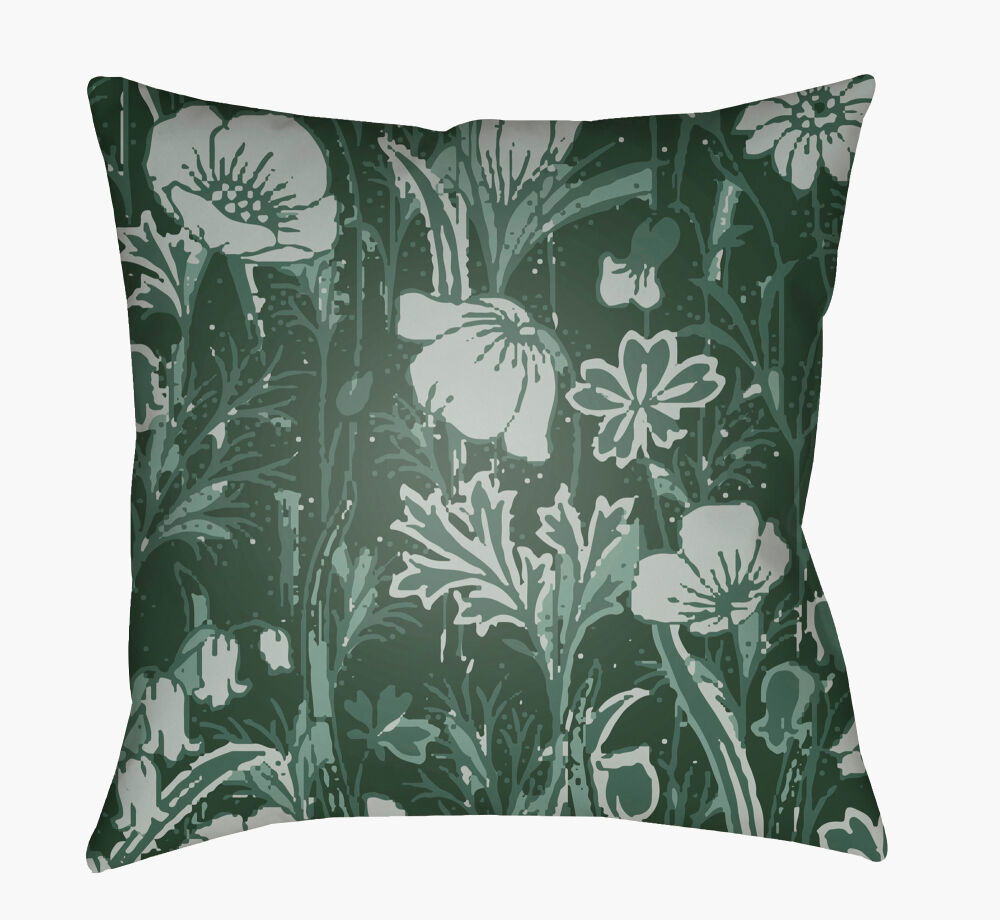 Chinoiserie Floral Accent Pillow, Decorative Pillow by Surya, 22" length x 22" width