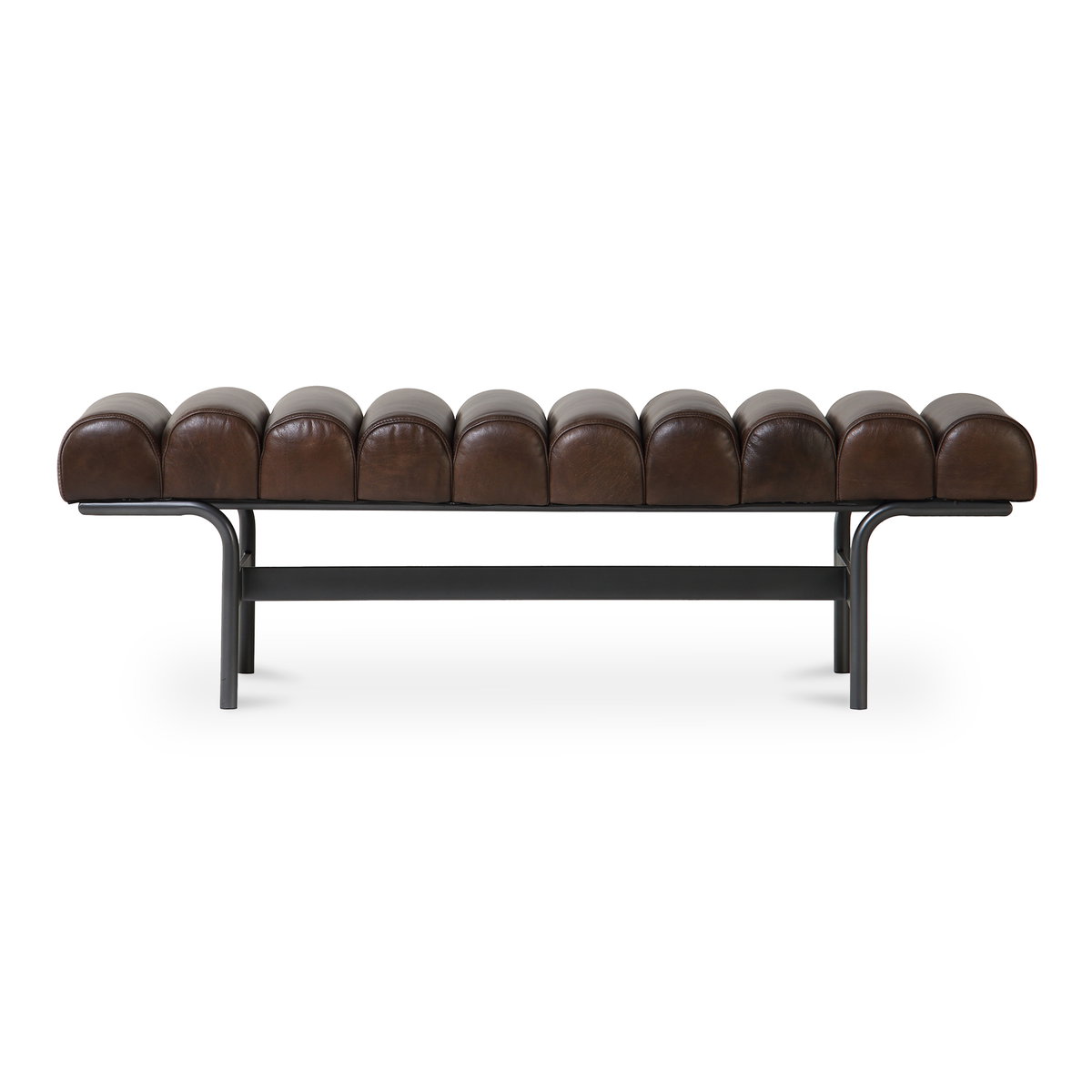 Harrison  Dark Brown, Benche by Moe's Home, 54.75" width x 17.25" height x 20" depth View 1
