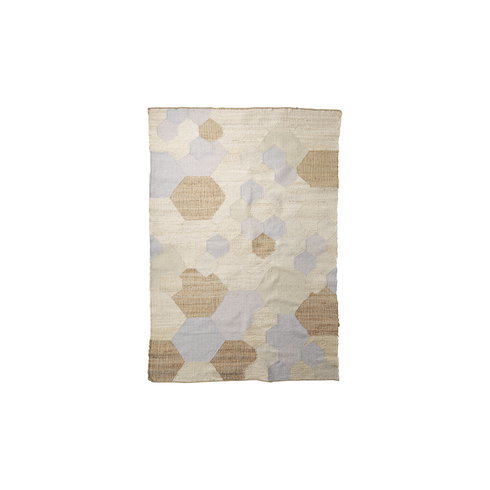 Mayson 5x8 Cream Multi-Colored Honeycomb Pattern Area Rug
