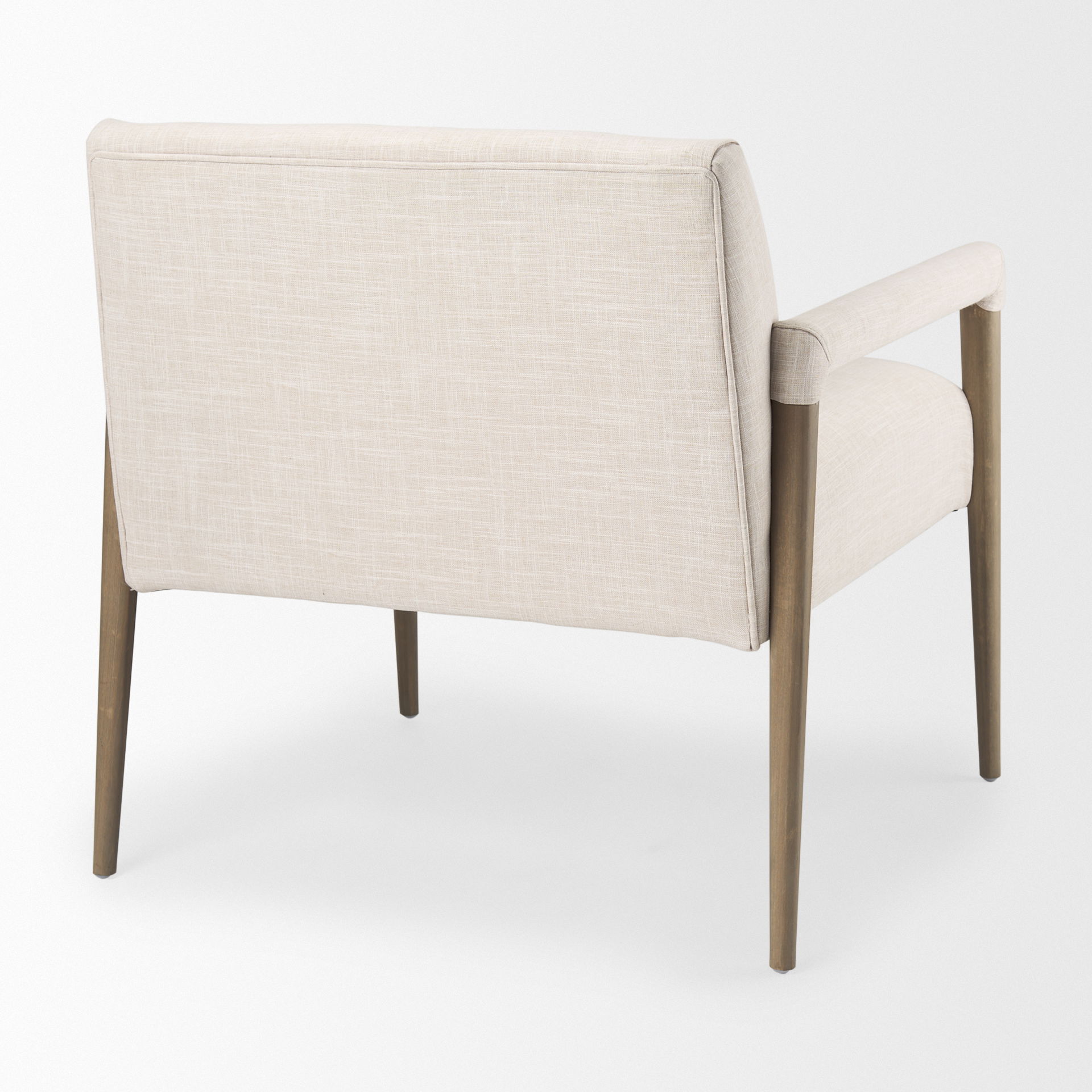 Palisades Cream Upholstery with Solid Wood Accent Chair large image 