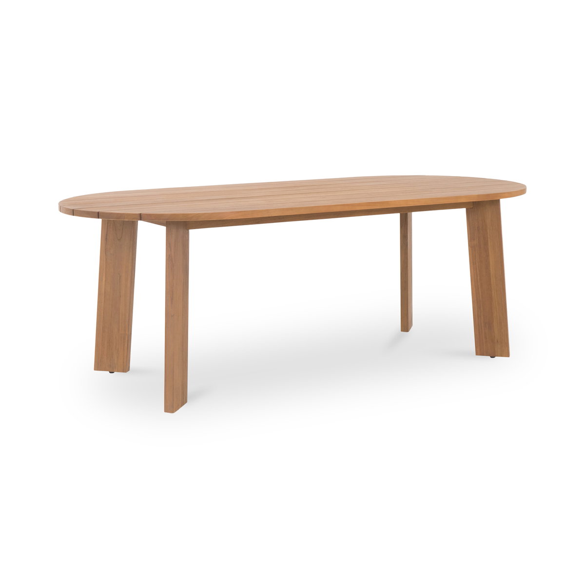 Delta Oval Outdoor Dining Table Natural, Outdoor Table by Moe's Home, 7' width x 2'6" height x 3'3.5" depth View 2