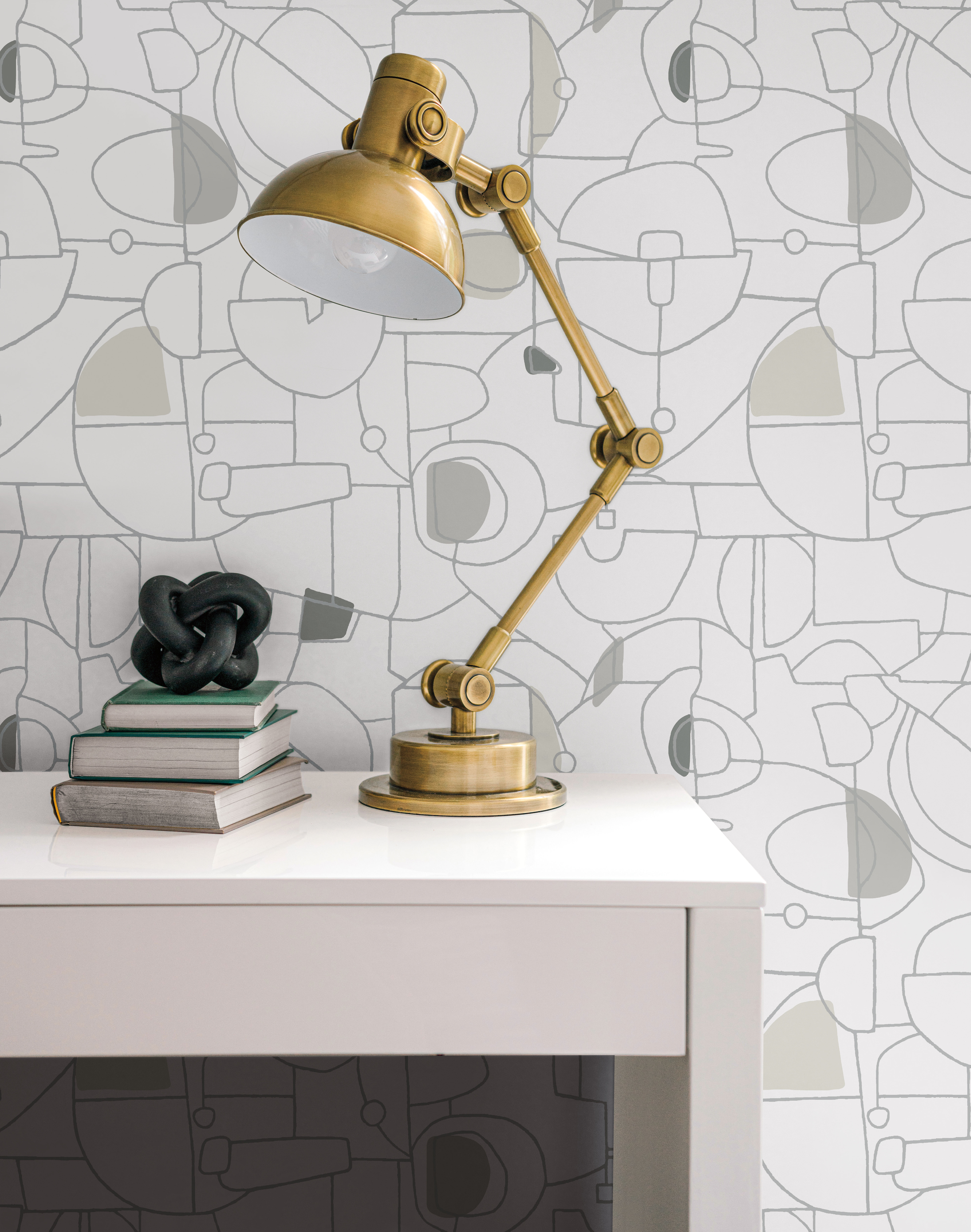 Fauvist Neutral Peel & Stick Wallpaper large image 