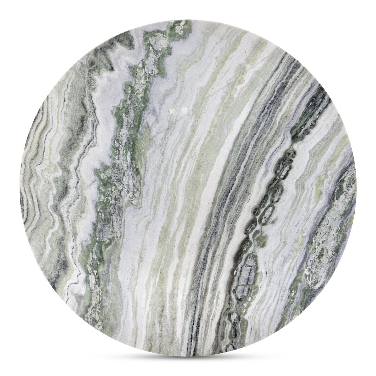 Celia Round Dining Table Green Onyx Marble, by Moe's Home, 48" width x 30" height x 48" depth View 4