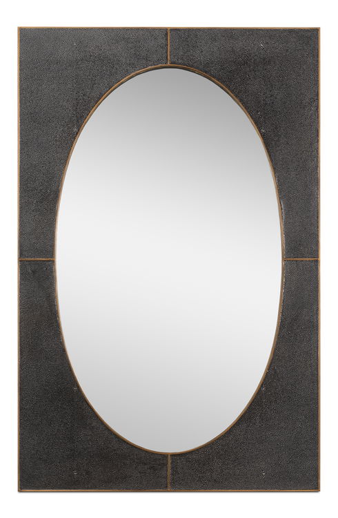Francis Mirror,Shagreen,Antique Grey