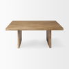 Grier  42' Square Light Brown Wood with Cane Coffee Table thumbnail 4