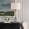 Sanctuary Green Gray Table Lamp, by Uttermost, 1'4.5" width x 2'11.25" height x 1'4.5" depth thumbnail 2