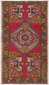 Antique One of a Kind Handmade Rug, by Surya, 3'2" length x 1'10" width thumbnail