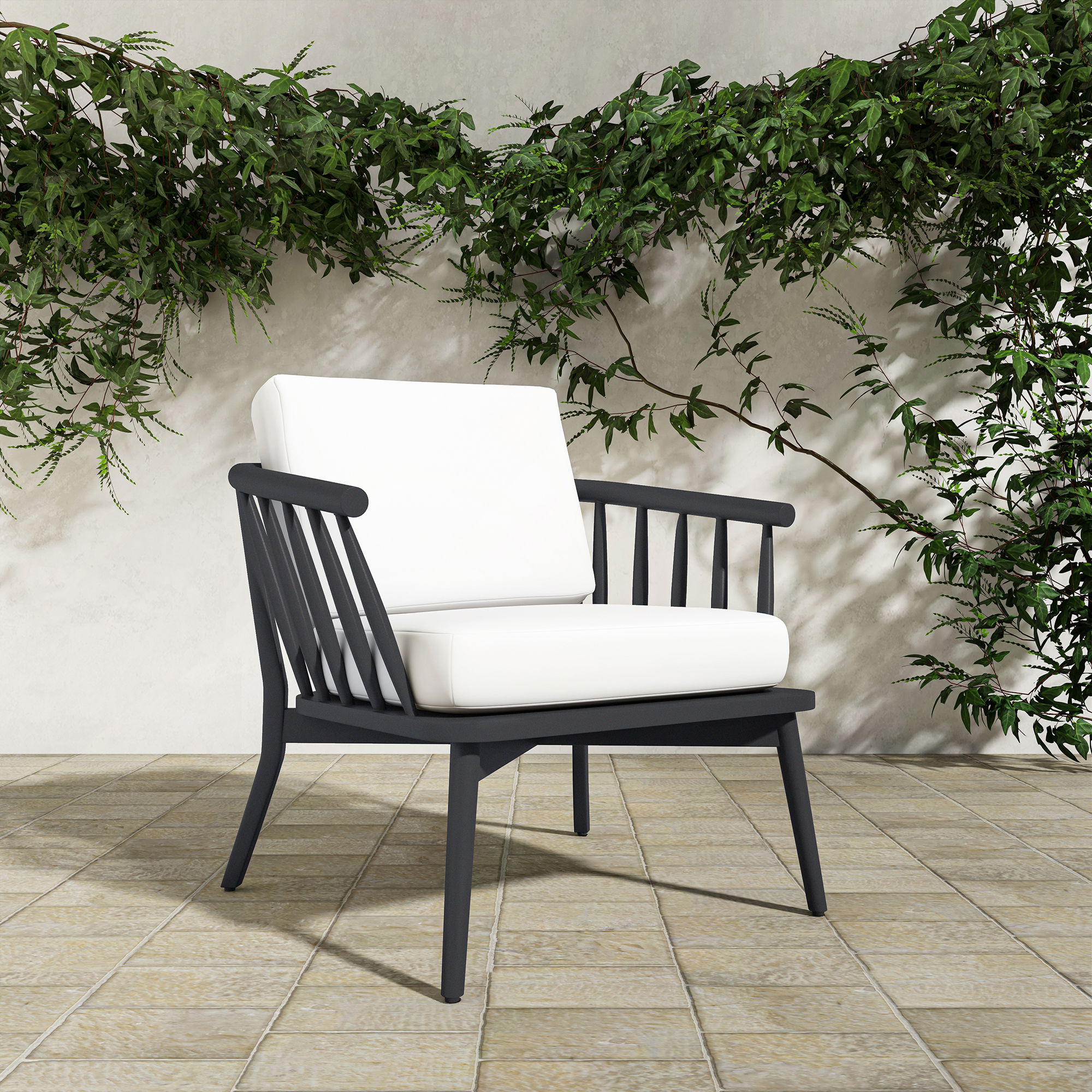 Wren Outdoor Lounge Chair Warm White large image 