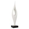 Fluid Drop White Stone Sculpture, Decorative by Uttermost, 5" width x 24.25" height x 5" depth thumbnail 1