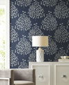 Tender Navy & Silver Wallpaper, by York Wall, 27' length x 2'3" width x 0.02" depth thumbnail 2