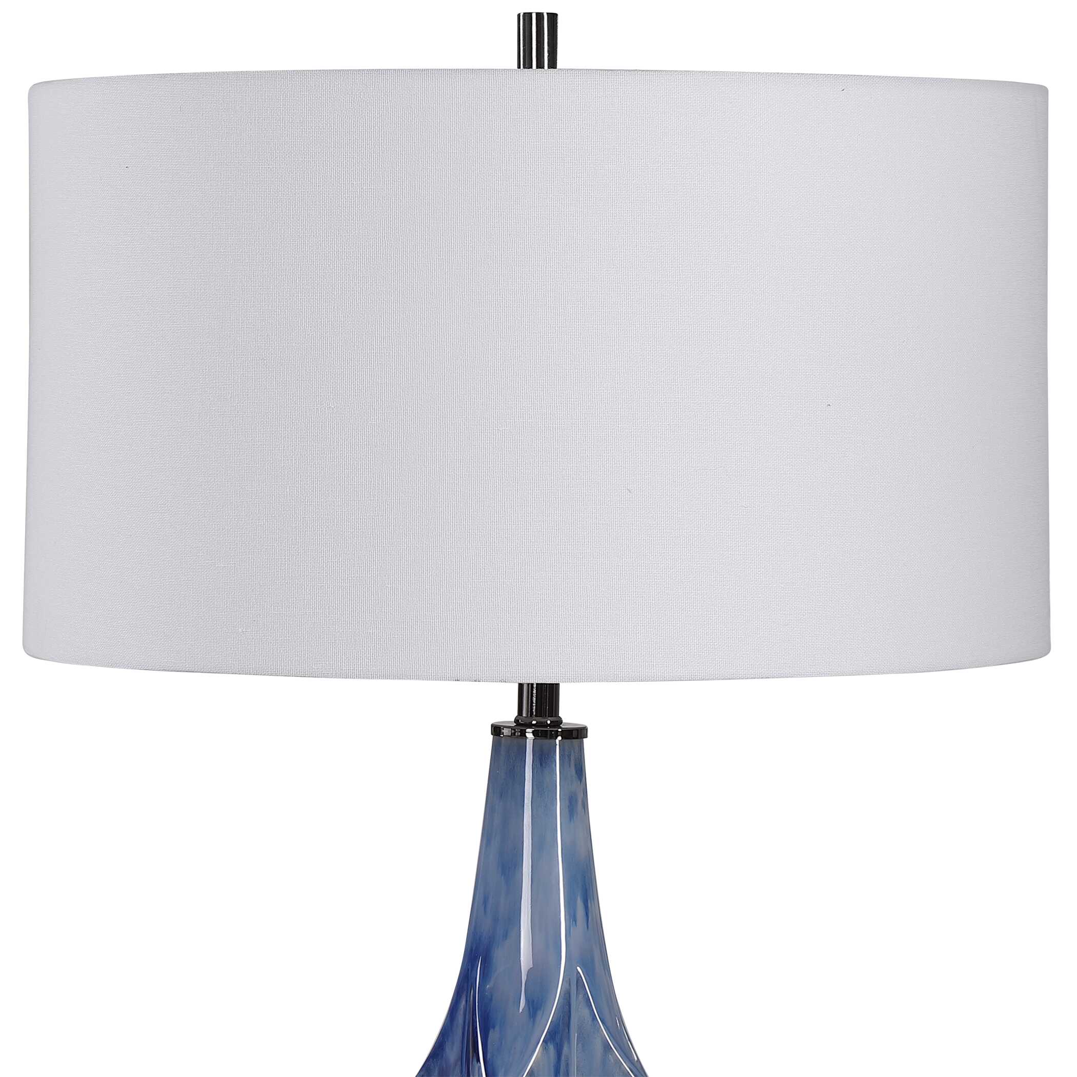 Everard Blue Table Lamp, by Uttermost, 18" width x 32.5" height x 18" depth View 7