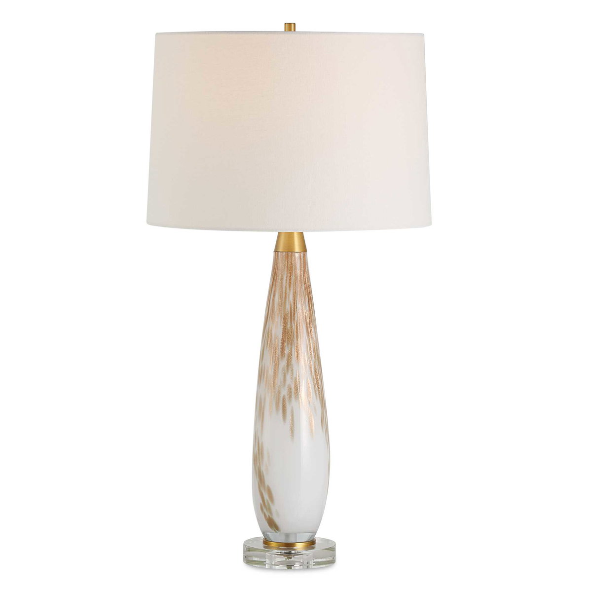 Lyra White & Gold Table Lamp, by Uttermost, 1'3" width x 2'4.5" height x 1'3" depth View 1