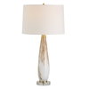 Lyra White & Gold Table Lamp, by Uttermost, 1'3" width x 2'4.5" height x 1'3" depth thumbnail 1