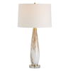 Lyra White & Gold Table Lamp, by Uttermost, 15" width x 28.5" height x 15" depth thumbnail 1