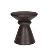 Palmera Dark Brown Wood Pedestal Accent Table, Side & End Table by Mercana, 16" length x 16" width x 17.5" height thumbnail 1
