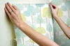 Treetops Aqua & Yellow Peel & Stick Wallpaper, by York Wall, 20' length x 1'8.5" width x 0.02" depth thumbnail 6