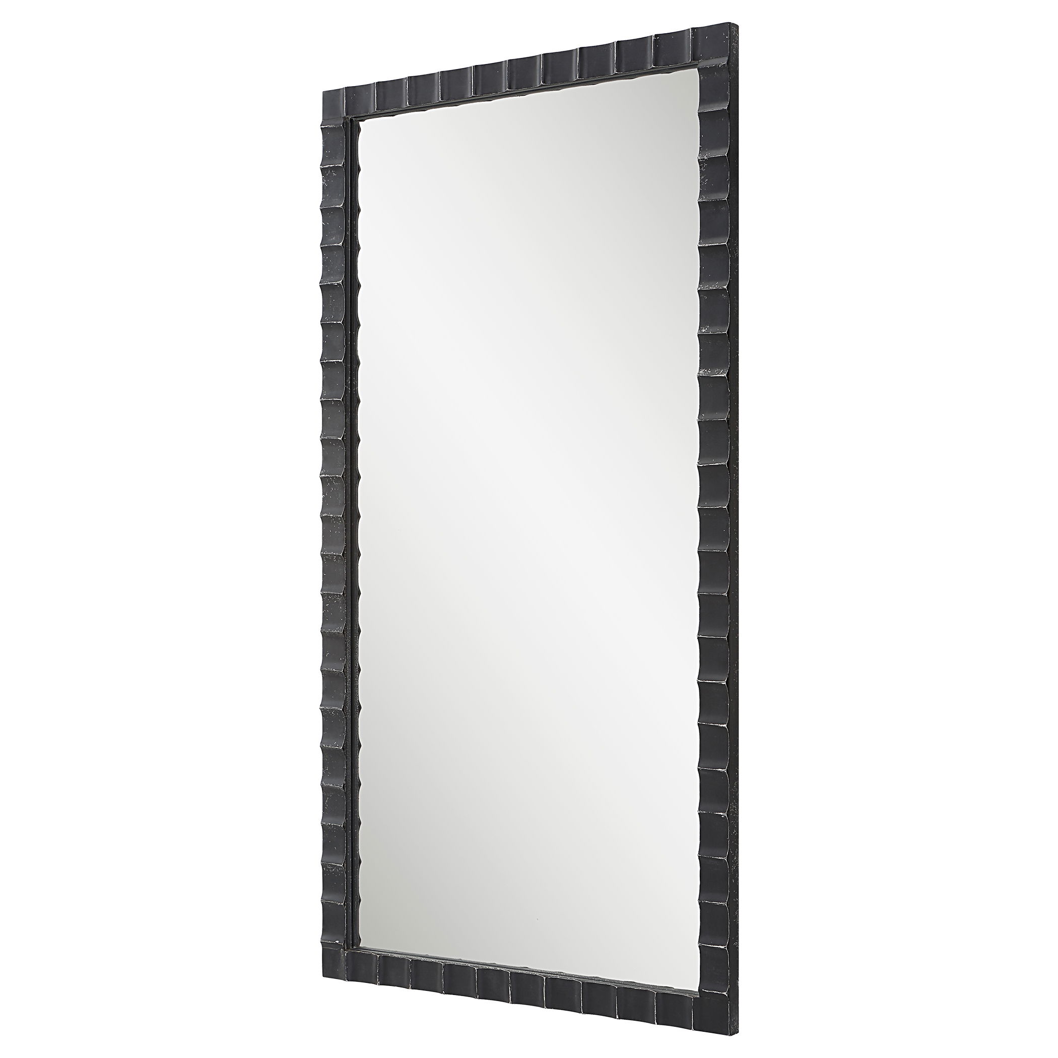 Dandridge Black Industrial Mirror large image 