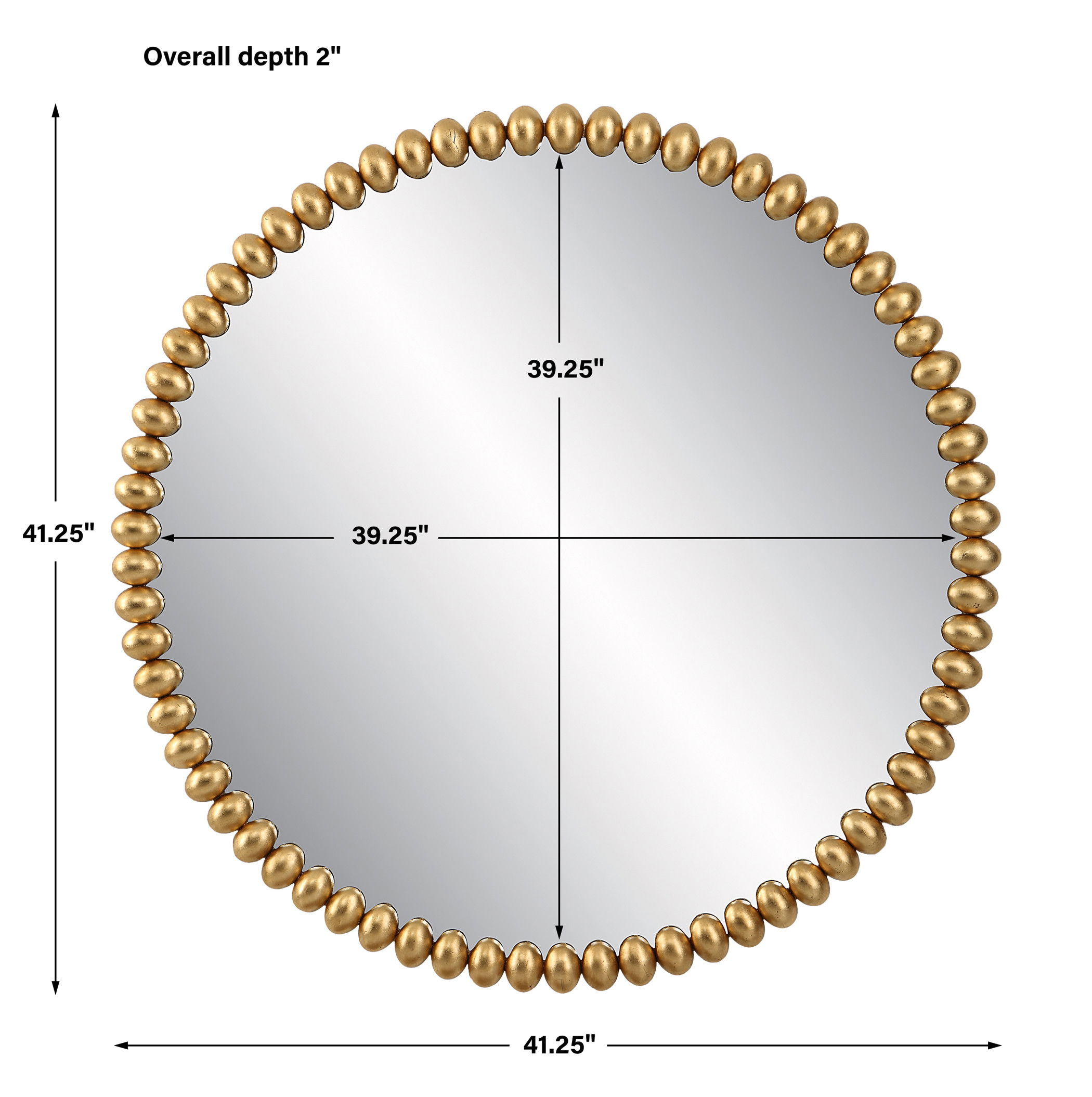 Byzantine Round Gold Mirror large image 