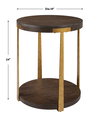 Palisade Round Wood Side Table, Furniture by Uttermost, 19" width x 24" height x 19" depth thumbnail 3