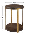 Palisade Round Wood Side Table, Side & End Table by Uttermost, 19" width x 24" height x 19" depth thumbnail 3