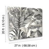 Banana Leaf White & Black Peel & Stick Wallpaper thumbnail 3