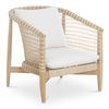 Kuna Outdoor Lounge Chair White, Outdoor Chair by Moe's Home, 2'3.5" width x 2'8" height x 2'6" depth thumbnail 2