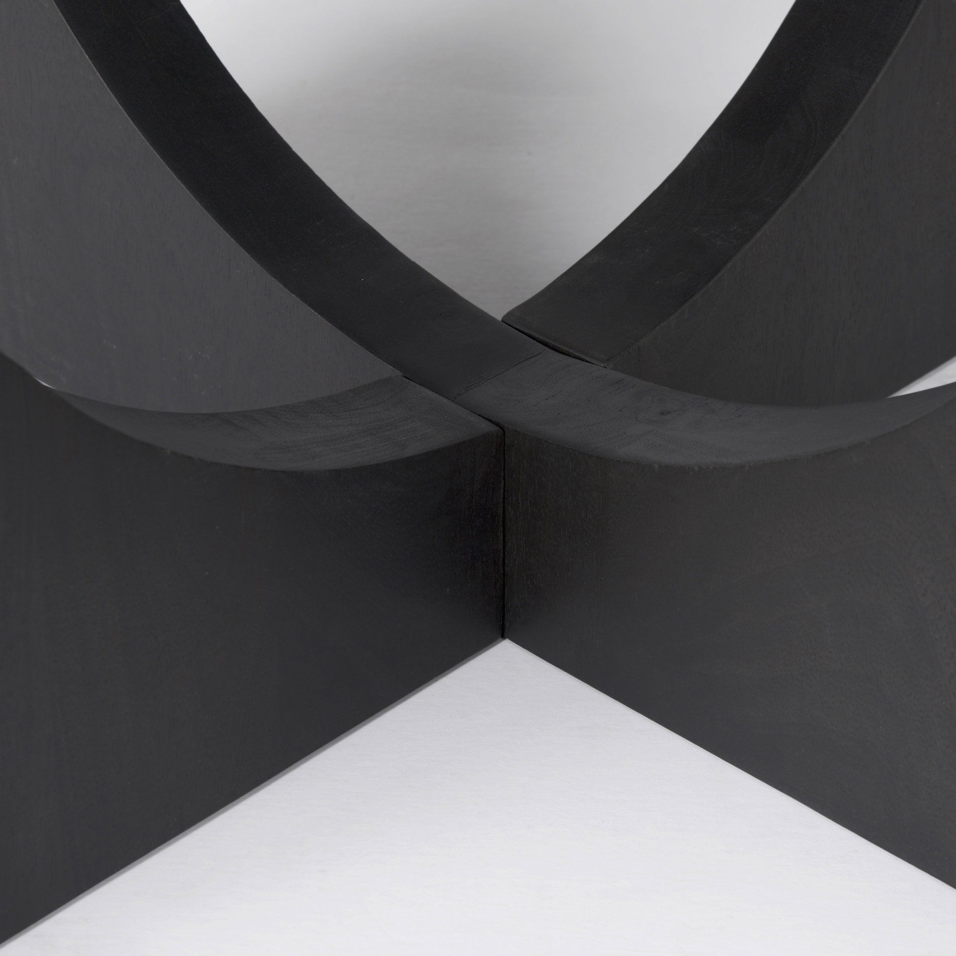 Liesl 54.L x 54.0W x 30.0H Black Wood with Circular Top Dining Table, by Mercana, 54" length x 54" width x 30" height View 12